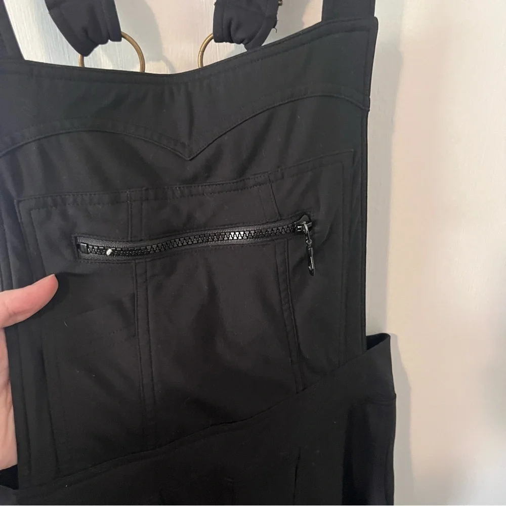 SWAAY Overall Jumpsuit in Black Eco-Friendly Adjustable Heart Zipper Pockets XL - Picture 4 of 12